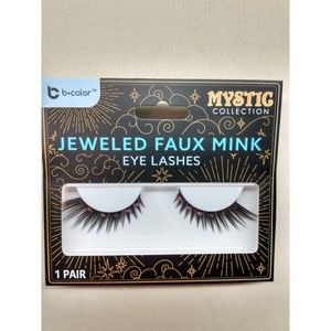Jeweled Faux Mink Eyelashes Pink Rhinestone